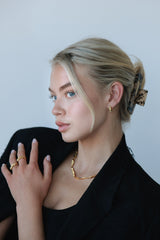 BRO1011 EYRNALOKKAR GULL - FORPÖNTUN (koma fyrir jól)