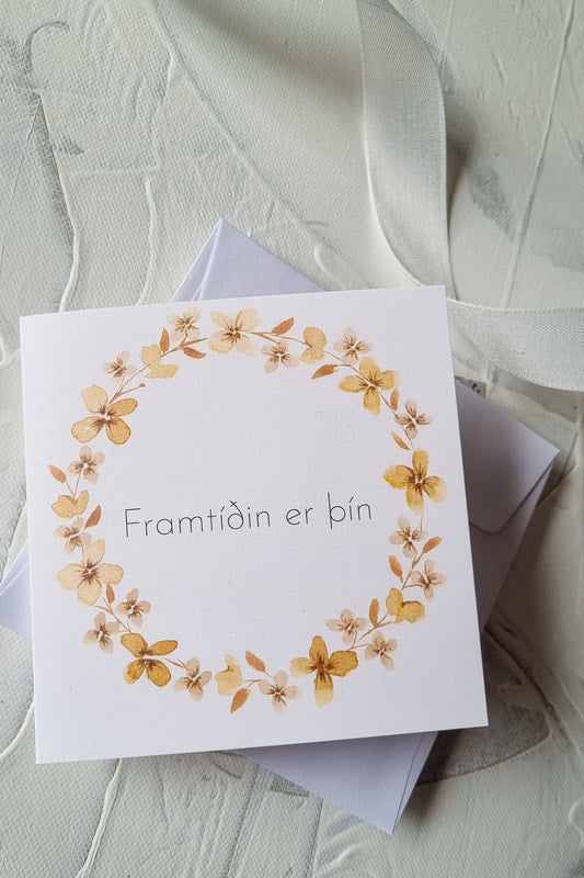 Tækifæriskort - 12x12 cm