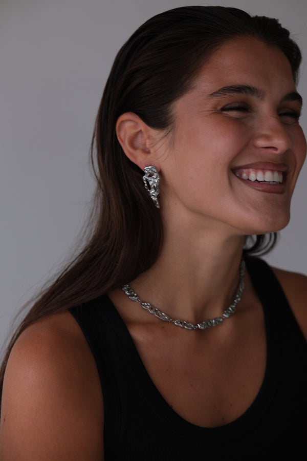 MIA2803 STUD EYRNALOKKAR SILFUR 