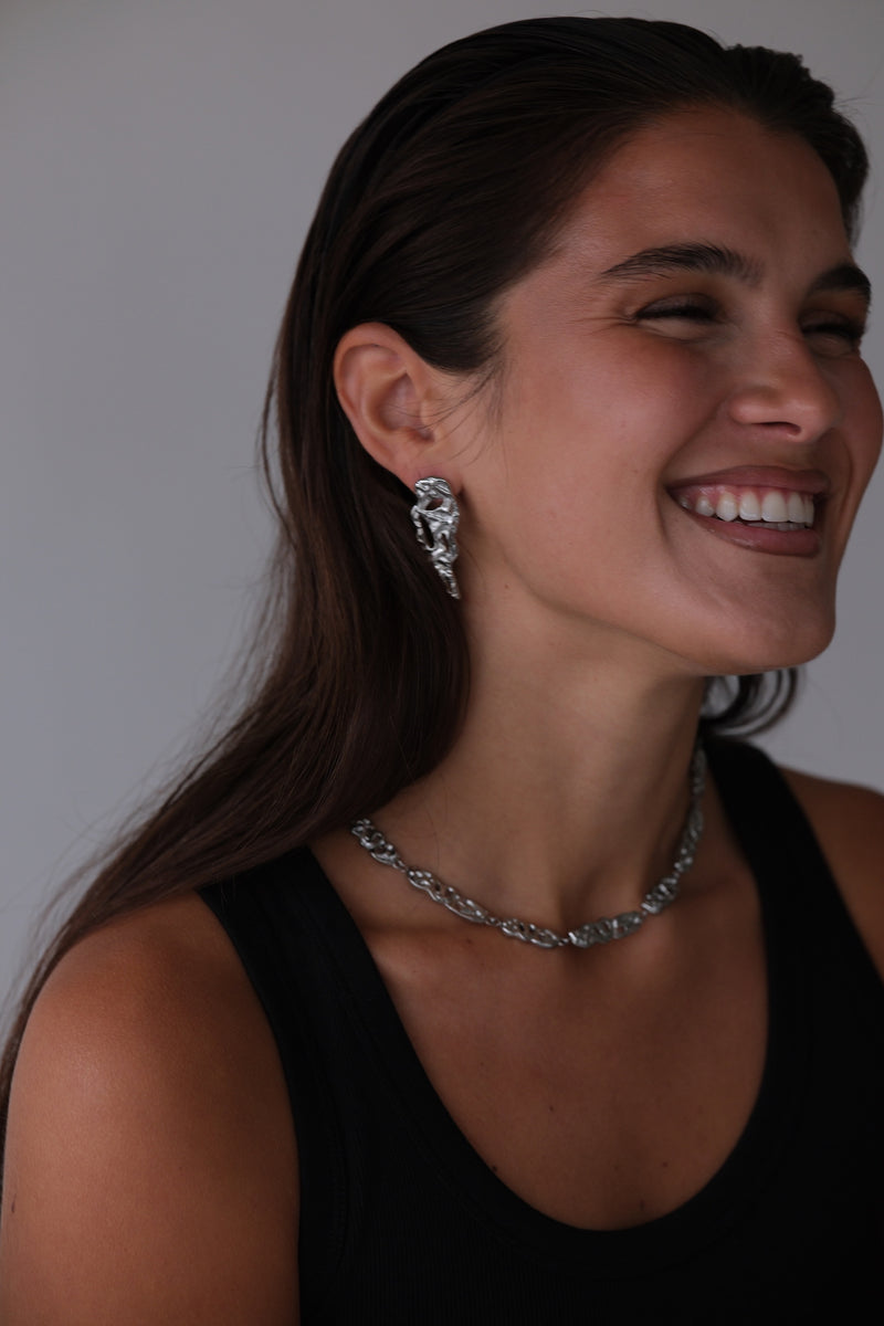 MIA2803 STUD EYRNALOKKAR SILFUR 