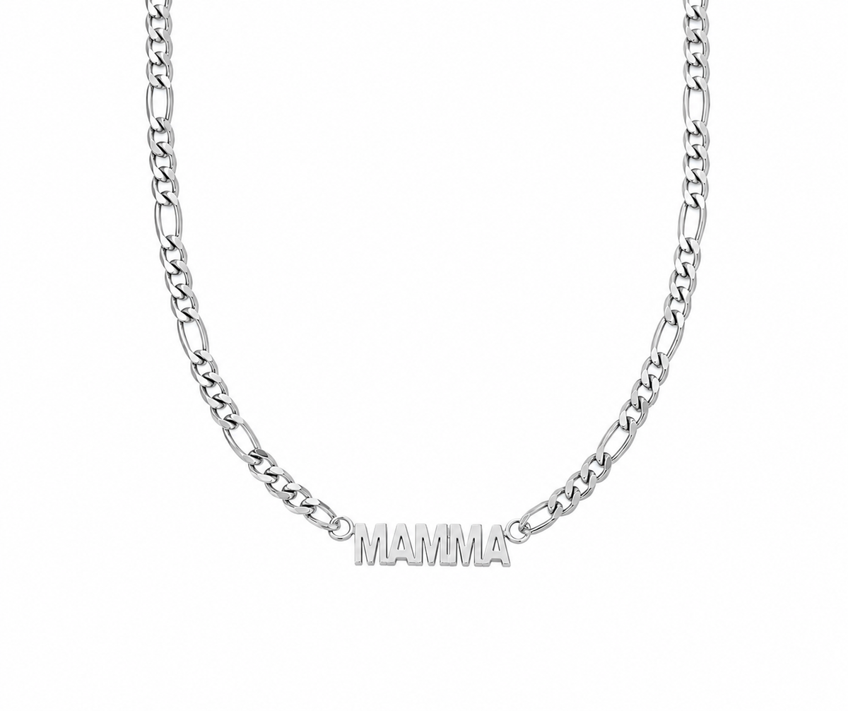 MAMMA CHAIN SILVER - Capital letters