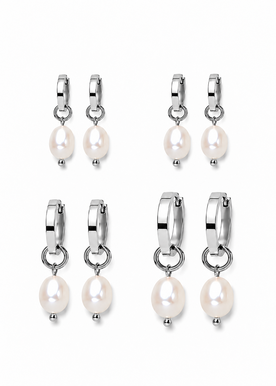 URÐ - ERLA PENDANT EARRINGS SILVER